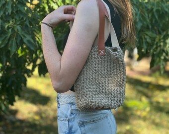 Crochet Bag Brown Medium