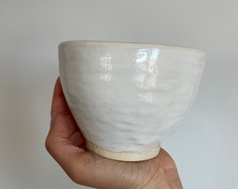 Ceramic white glazed bowl