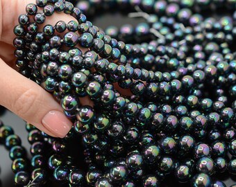 thumbnail image 2 of 15" Strand Rainbow Luster Black Lip Shell Beads Assorted Shapes For Jewelry Making 2 of 5