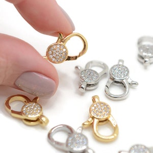 1 pcs Pave Karabijnsluiting voor armband, zirkonia&#39;s micro Pave-sluiting, basisbenodigdheden