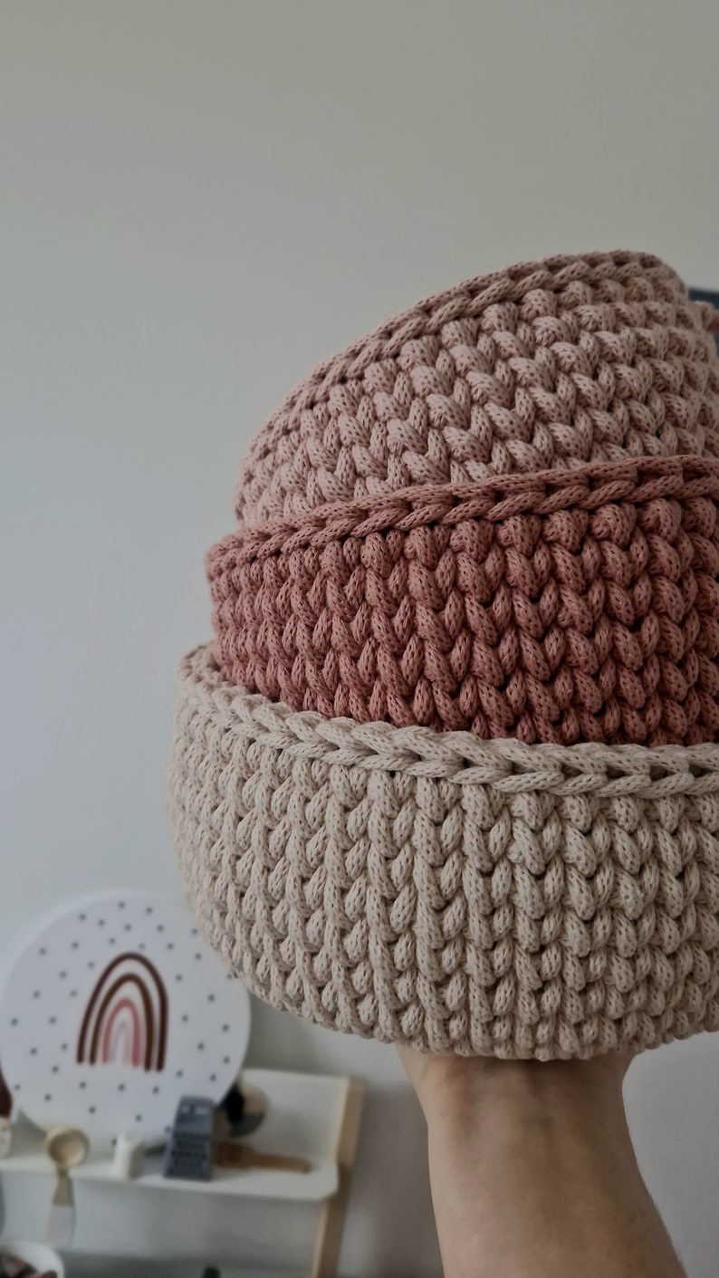 Crochet basket utensil storage basket image 3
