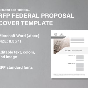 RFP Proposal Cover | Technology RFP Proposal Cover Template | Federal Proposal Cover