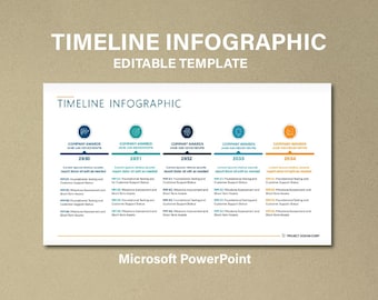 Timeline Infographic PowerPoint Template | Business Roadmap Timeline | Company Milestone Presentation