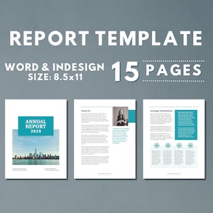 Annual Report Template | Word Report | InDesign Report | Corporate Report | Impact Report | Business Report