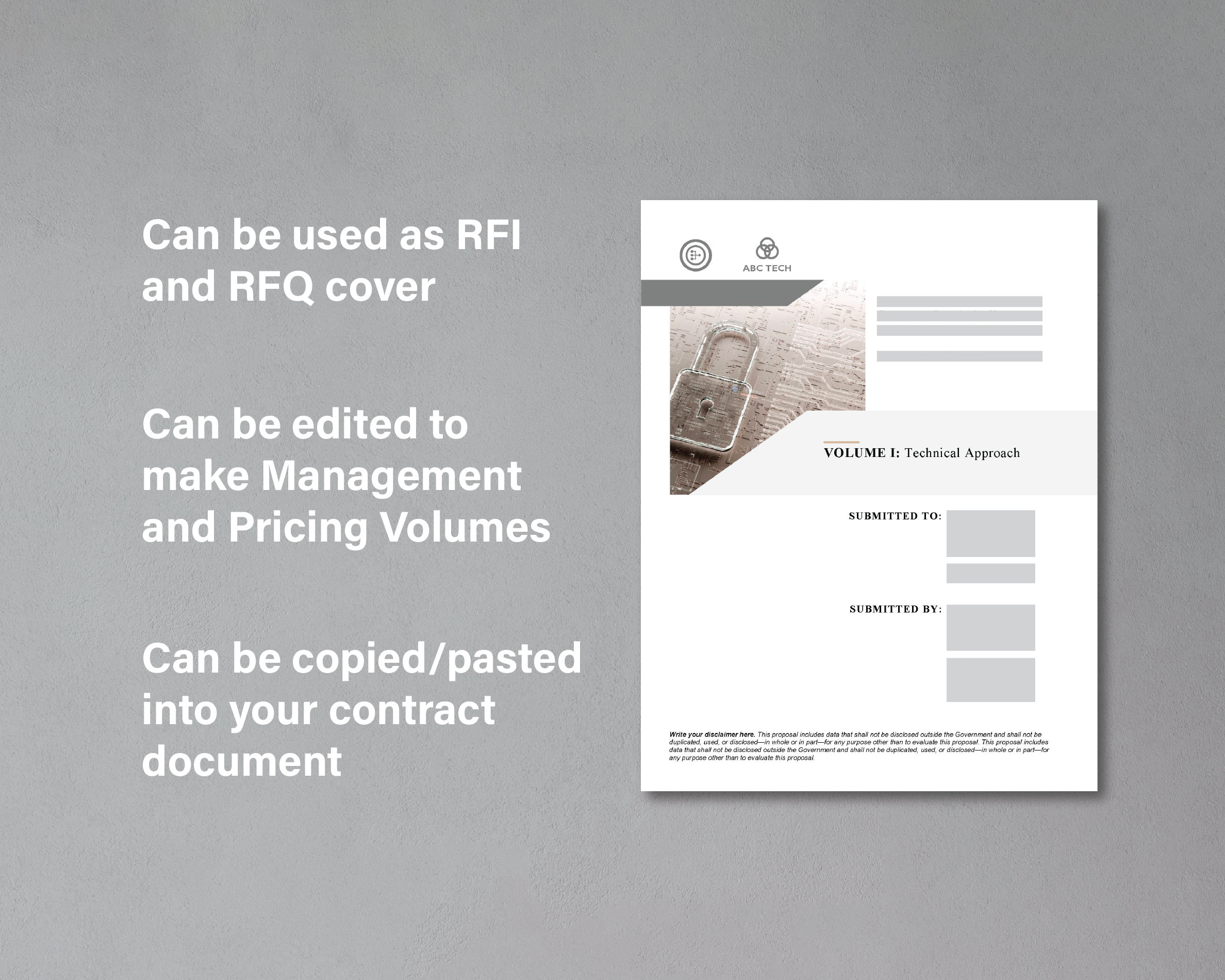 Medical Rfp Cover Technology RFP Proposal Cover Template: Federal Procurement (docx) - Etsy