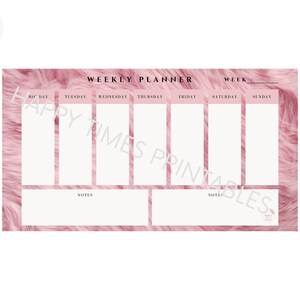 Printable Weekly Planner Printable Landscape, Weekly Schedule, Undated ...