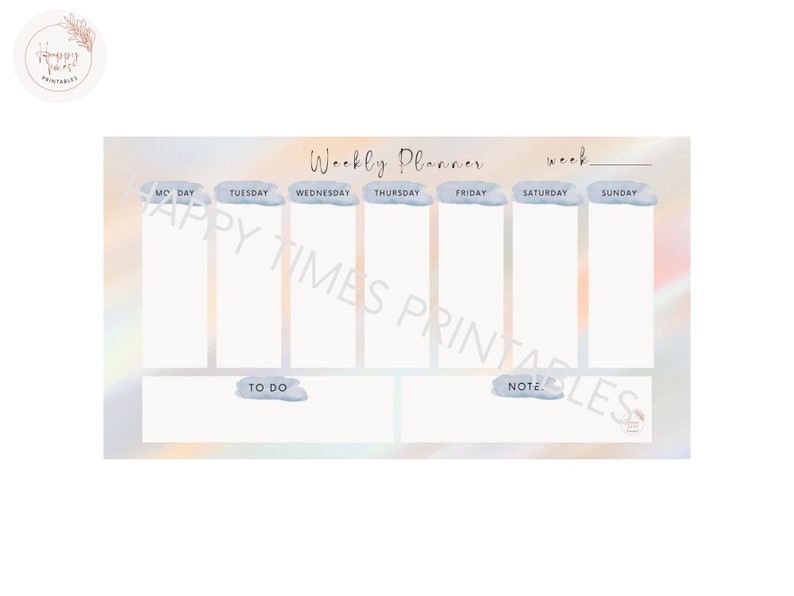 Printable Weekly Planner Printable Landscape, Weekly Schedule, Undated ...