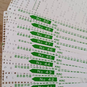 Set carte perforate 41-50 per cambiacolori Brother KRC 830,840,900