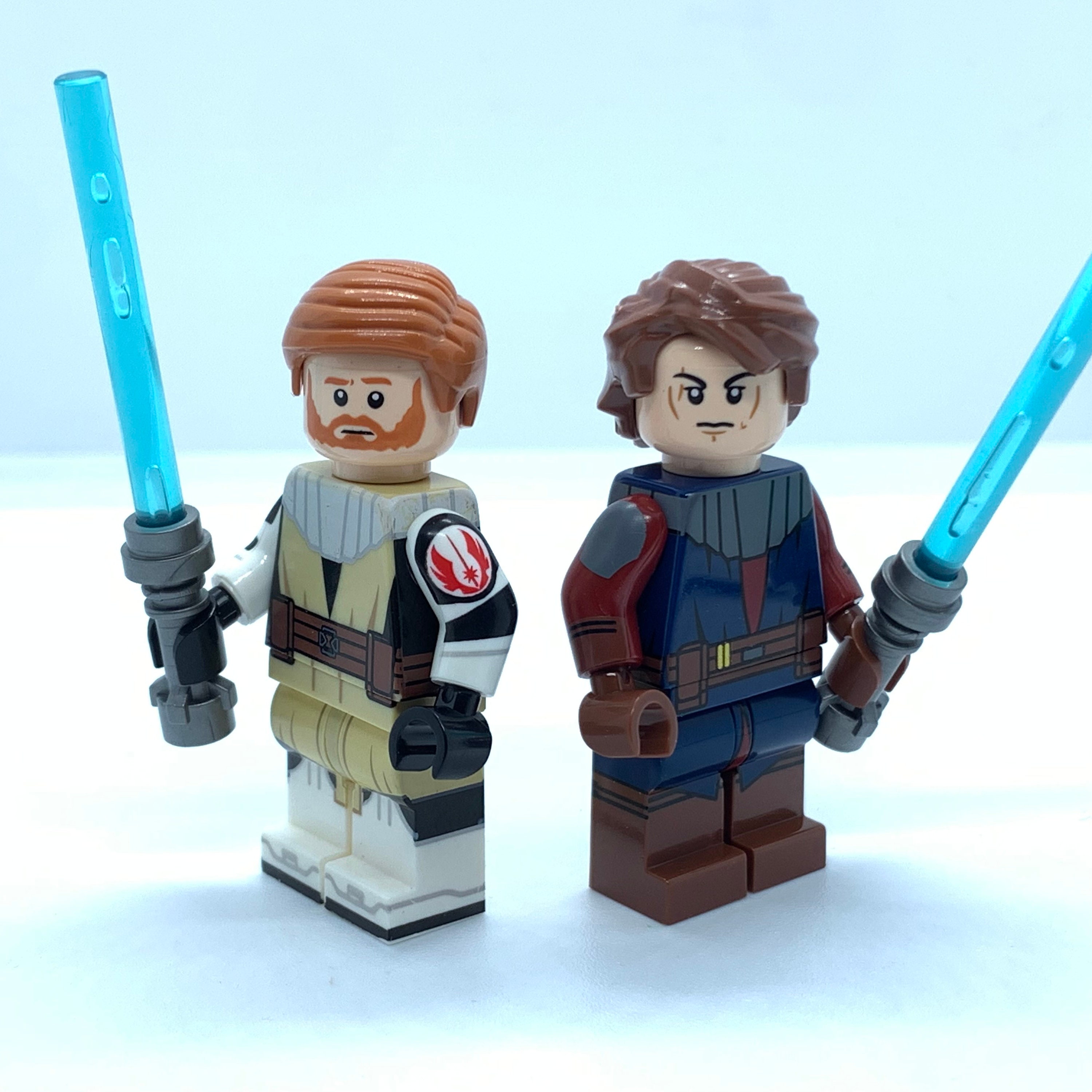 Obiwan Kenobi And Anakin Skywalker Jedi Minifigures Star Wars