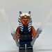Ahsoka Tano Jedi Minifigure Star Wars The Mandalorian Blue Robes Curved Sabers 