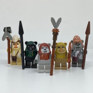 5 Ewok Minifigures Star Wars of the Jedi Endor Ewok - Etsy