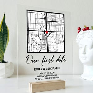 SHIP IN 1 DAY Where It All Began Map | Our First Date Personalised Map Anniversary Gift Valentines Day