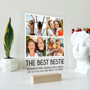 Personalized Photo Plaque for Best Friend - Gift for Her, Gift for Him, Photo Collage, Best Friend Gifts