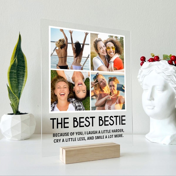 Personalized Photo Plaque for Best Friend - Gift for Her, Gift for Him, Photo Collage, Best Friend Gifts,