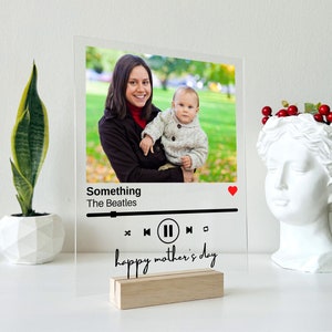 SHIP IN 1 DAY Personalised Music Plaque - Acrylic Plaque Song Code Last Minute Gift Couple Gift Christmas Gifts For Her Thanksgiving Gifts