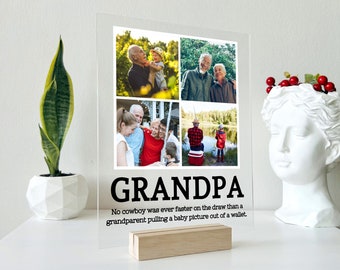 Gift for Grandpa - Family Gift, Custom Photo Plaque, Personalized Photo Gift for Him Acrylic Photo Print Father’s Day gifts Gifts for Papa