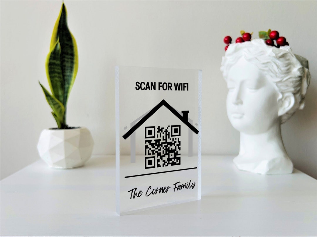 Personalized Wifi QR Sign - Personalized New Home Gift, QR Code Wifi ...