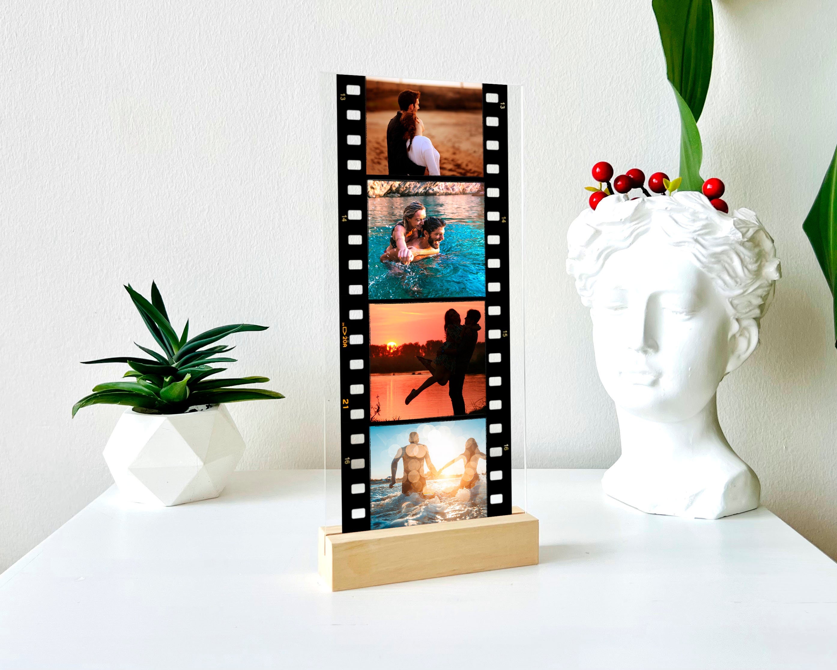 SHIP IN 1 DAY Personalised Memory Film Gift - Our First Trip Gift Photo Acrylic Custom Couple Gifts Photos Bestfriend Gift Photo Keepsake