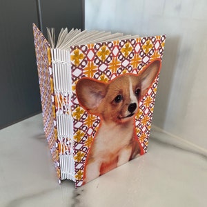 Corgi Dog Print Handmade Notebook