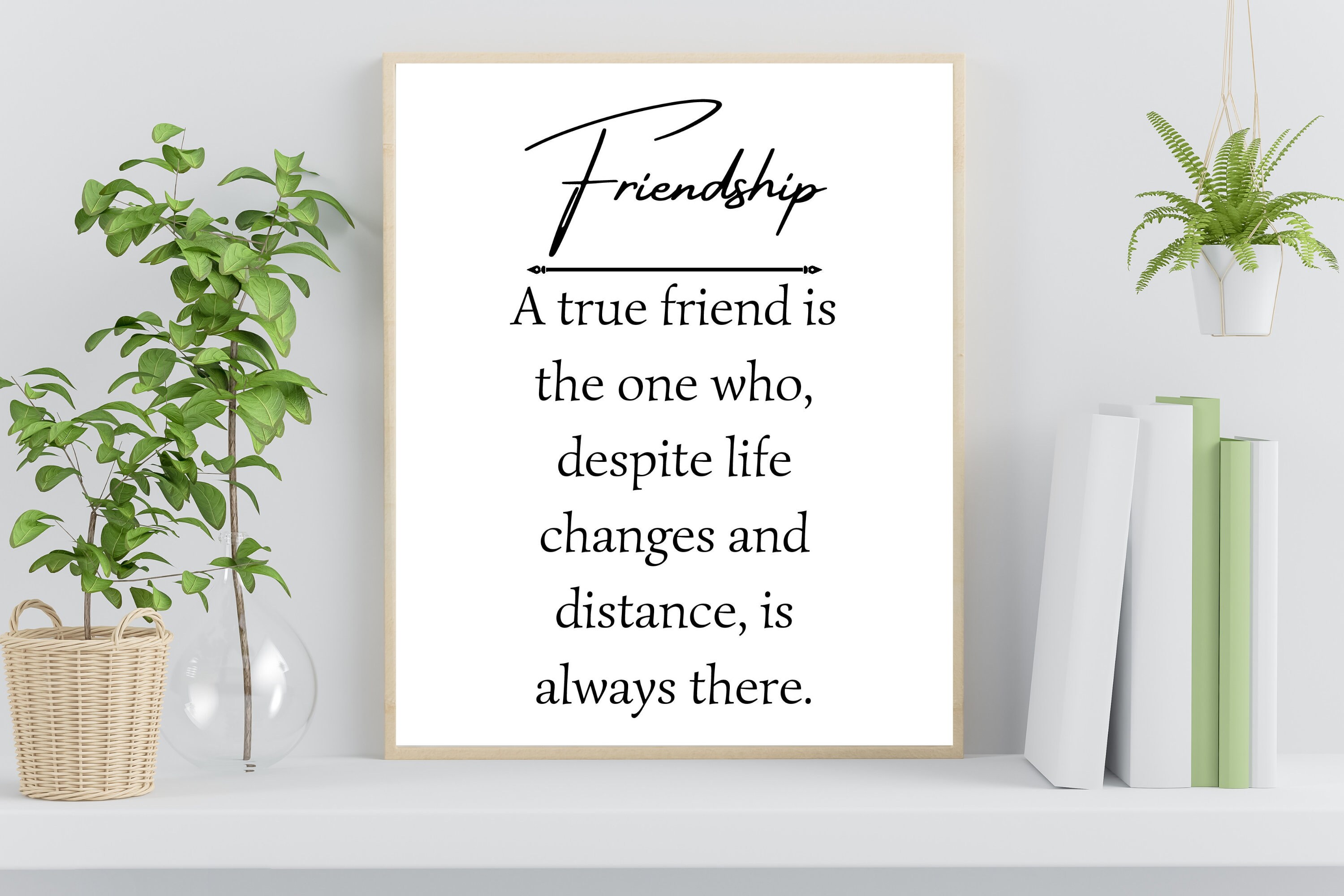 Friendship Printable Quote Best Friend Gift Printable Wall Art ...