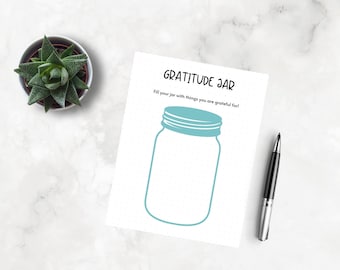 Printable Gratitude Jar Worksheet | Mindfulness Activity (A4 Letter)