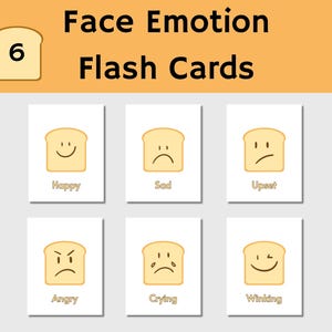 Cartes flash Émotion visage, Cartes flash sentiments, Matériel Montessori, École à la maison à imprimer, Téléchargement numérique, Cartes flash éducatives