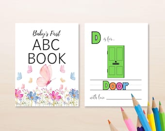 Baby's First ABC Coloring Book – Shower Activity (Digital Download)