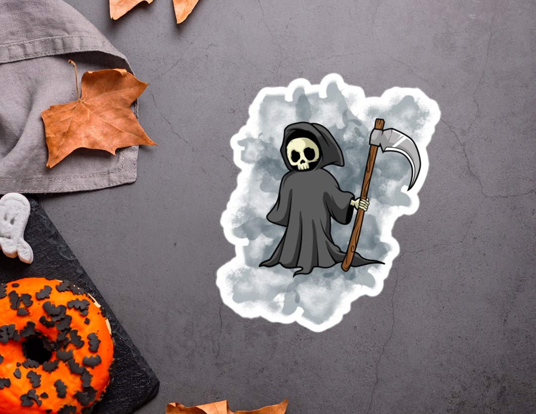 Death Reaper Sticker Grim Reaper With Scythe Death Fog Vinyl Stickers - Etsy