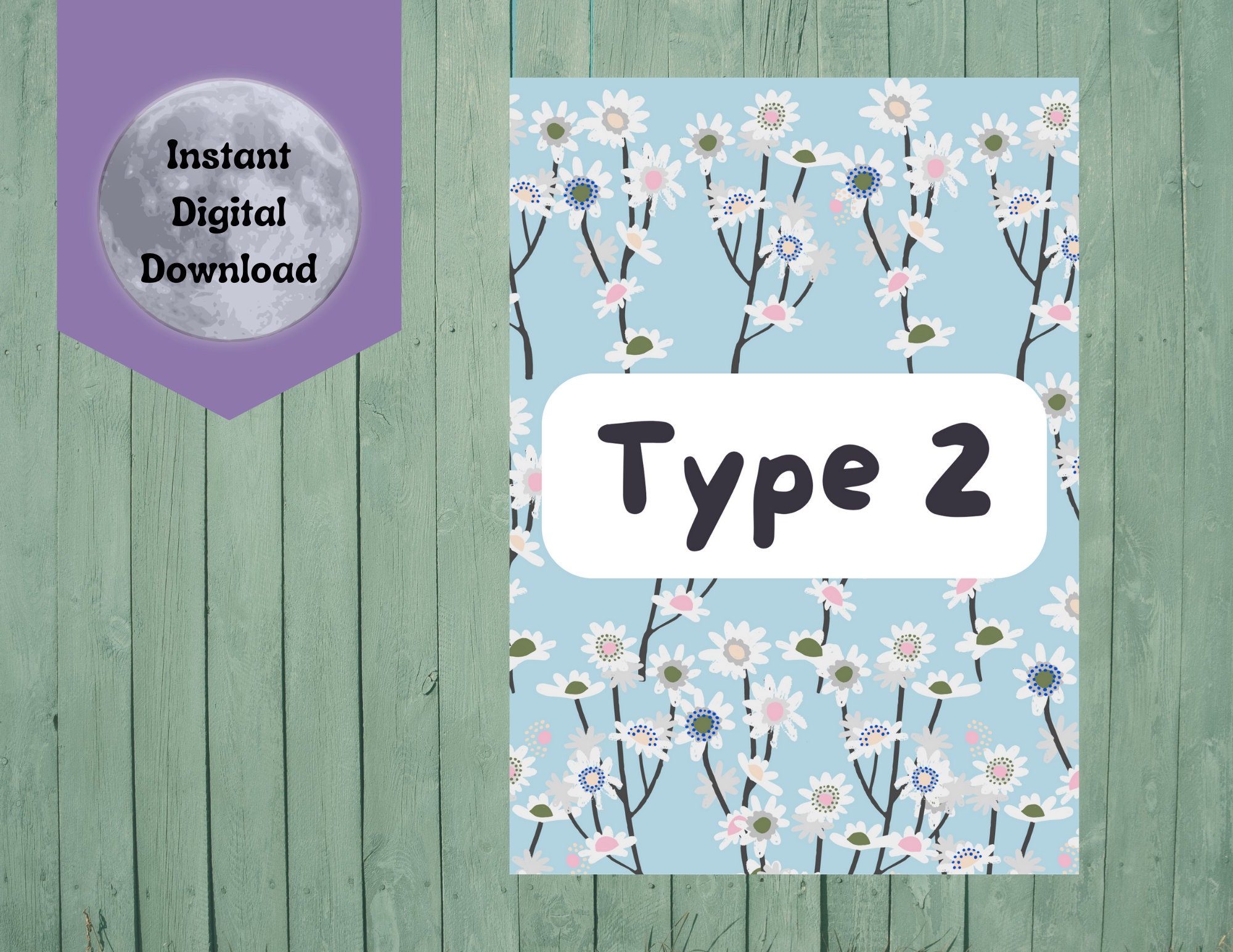 Enneagram Type Two Floral Digital Print - Etsy