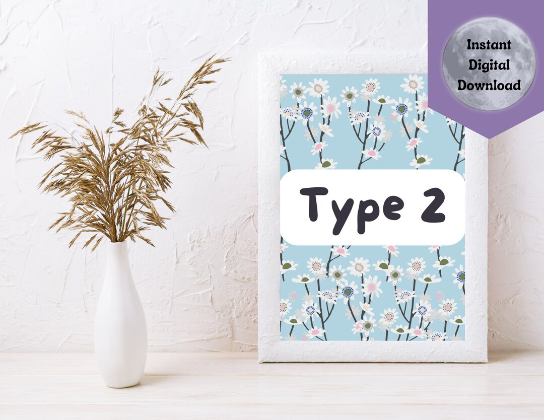 Enneagram Type Two Floral Digital Print - Etsy