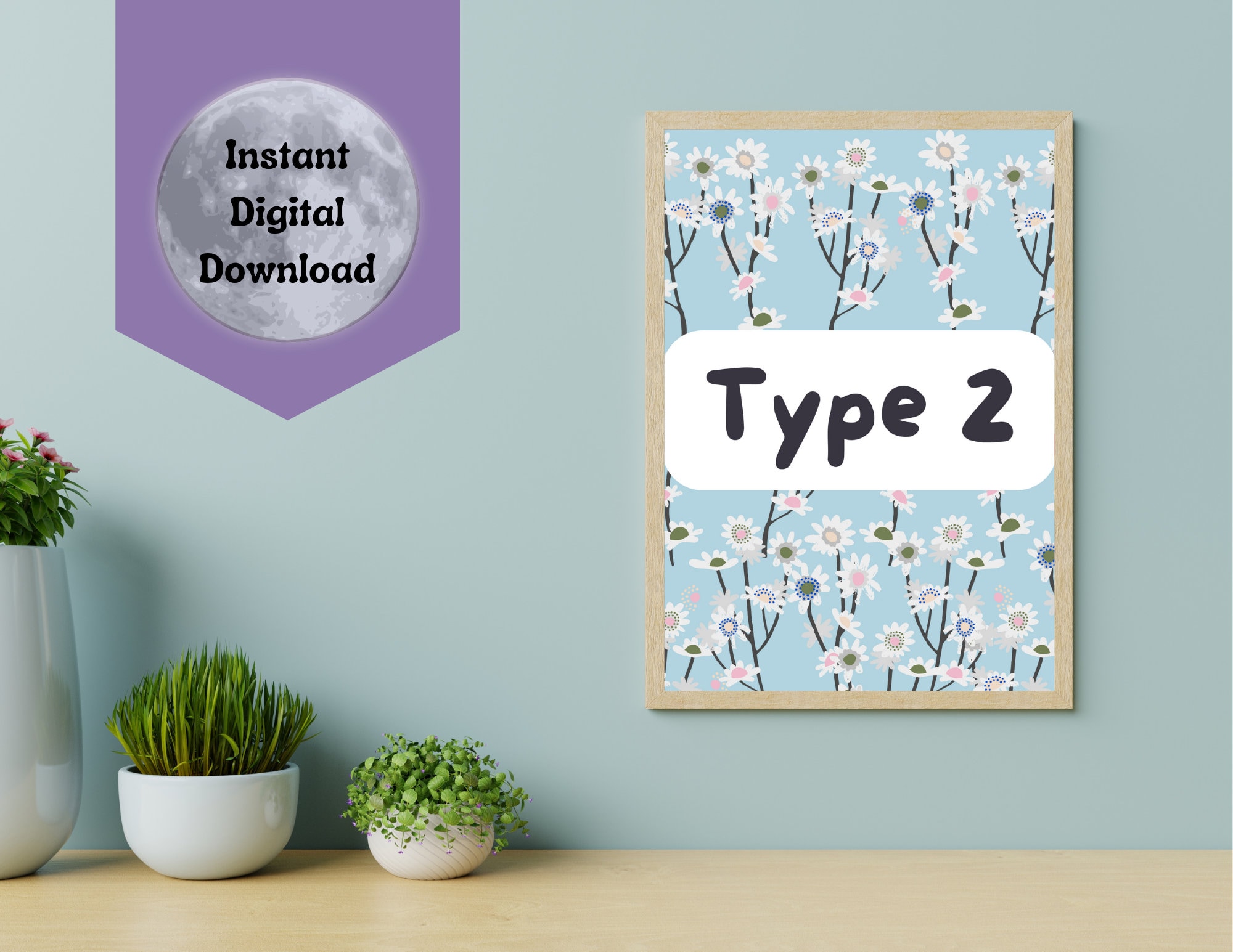 Enneagram Type Two Floral Digital Print - Etsy