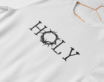 Holy Crown Sweatshirt, Christian Hoodie, Religious Shirt Gift, Jesus Clothing, Gift for Men