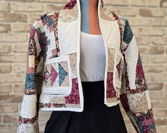 Vintage Hand Quilted Cropped Jacket