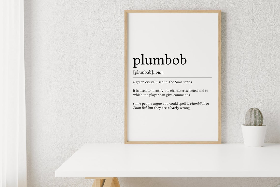 Plumbob Definition Print the Sims Wall Art Decor Digital Etsy