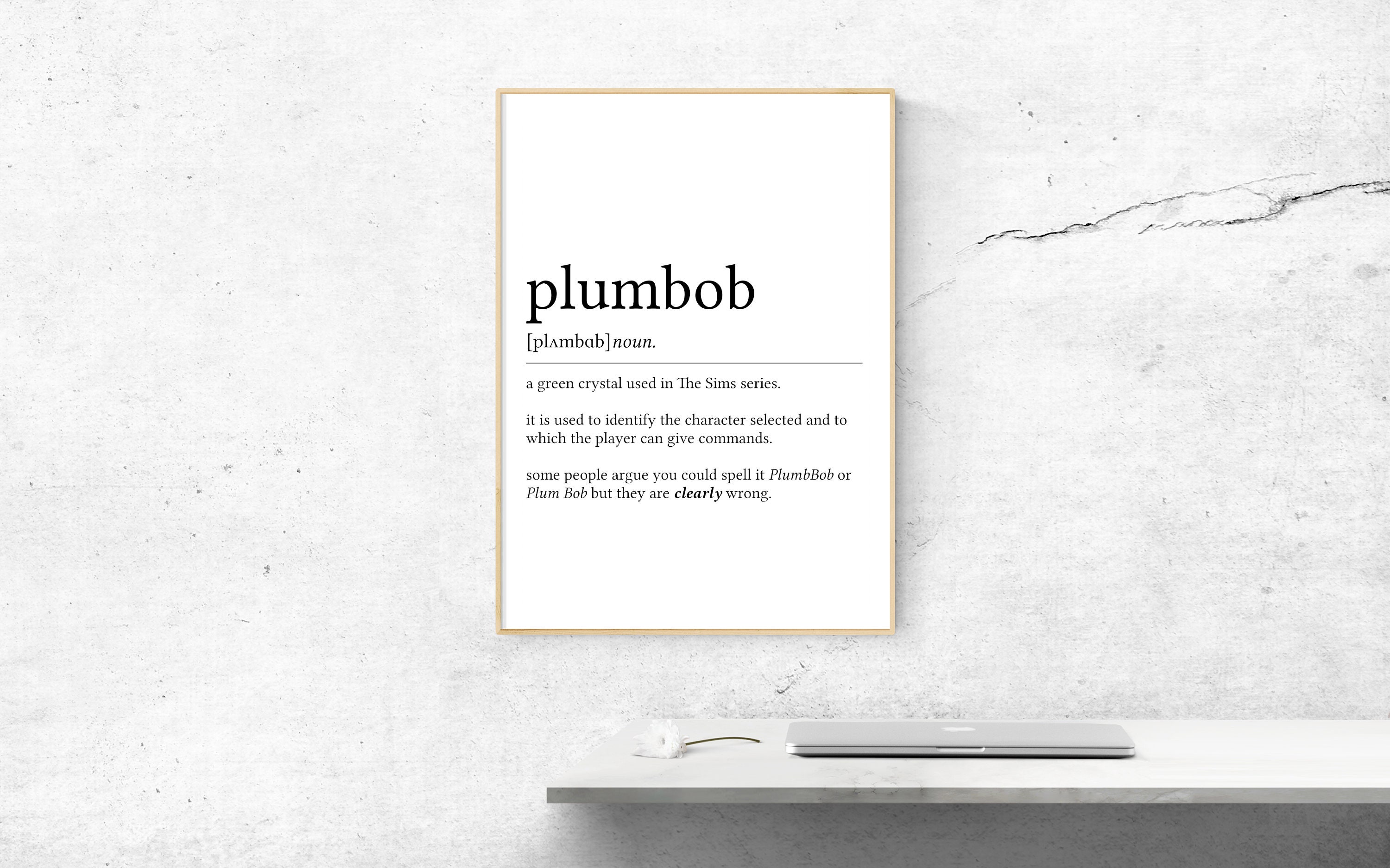 Plumbob Definition Print the Sims Wall Art Decor Digital Etsy