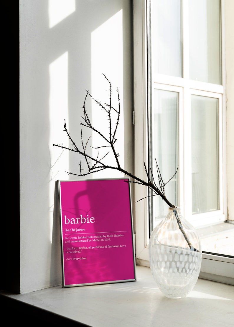 Barbie Definition Print, Wall Art, Digital File, House Decor, Artwork