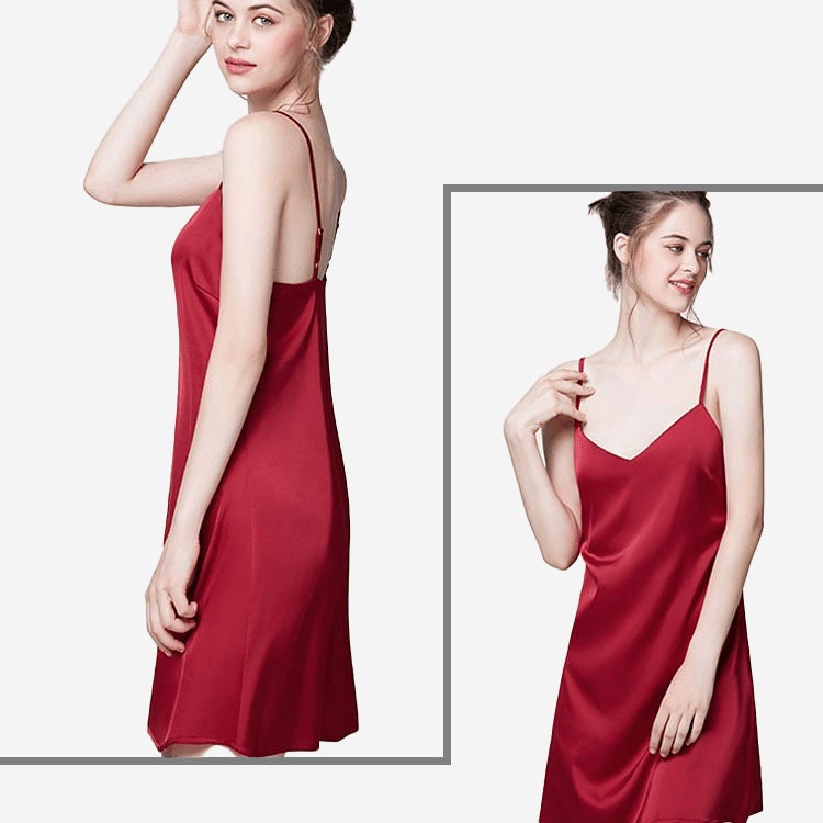 100 Pure Mulberry Silk Slip Dress, Silk Spaghetti Strap Night Silk