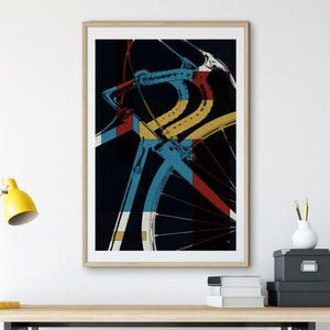 Pop Art Wall Art Ciclista Poster Appartamento Arredamento, Stampa bici Preppy Wall Art, Minimalista Wall Art, Cycling Bar Cart Art, Retro Wall Art
