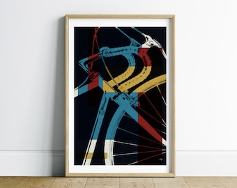 Bicycle Poster Printable Wall Art, Bike Wall Art Digital Download, Minimalist Pop Art Wall Art Printable, Cycling Printable Wall Art
