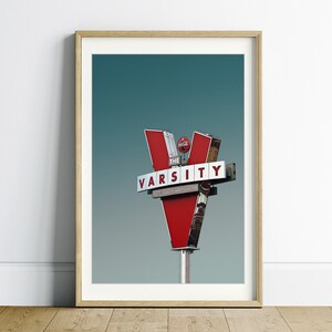 Retro Poster Printable Wall Art, Atlanta Travel Poster, Colorful Wall Art Stampa digitale, Download istantaneo Regalo per lui, Regalo per lei