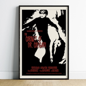 Horror Movie Posters Apartment Decor, Retro Wall Art, Dark Academia Printable Wall Art, Gothic Wall Art, Cabinet Of Dr Caligari