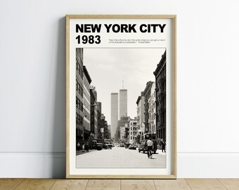 New York City druckbare Poster, schwarz und weiß digitaler Download Wandkunst, New York City Wand-Dekor, Vintage Digitaldruck, New York Geschenk