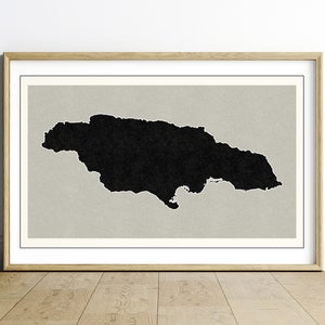 Jamaica Wall Art Printable, Minimalist Black And White Wall Art, Map Of Jamaica Digital Download, Caribbean Wall Art Poster, Printable Art