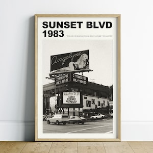 Los Angeles Wall Art druckbare, Kalifornien Druck, schwarz und weiß digitaler Download, Los Angeles Druck, Hollywood Wandkunst, Retro Wandkunst