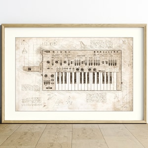 Music Wall Art Printable, Retro Wall Art Poster, Musician Wall Art, Keyboard Player Art Print, Digital Download, Monochrome Wall Art