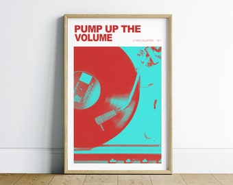 Printable Music Poster, Retro Wall Art, Vinyl Record Wall Art, Colorful Digital Download Wall Art, Vinyl Record Wall Art Music Gift