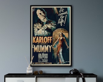 Retro Movie Posters Apartment Decor, Gothic Wall Art, Horror Movie Poster, Pop Culture Wall Art, Boyfriend Gift, Classic Movie Posters