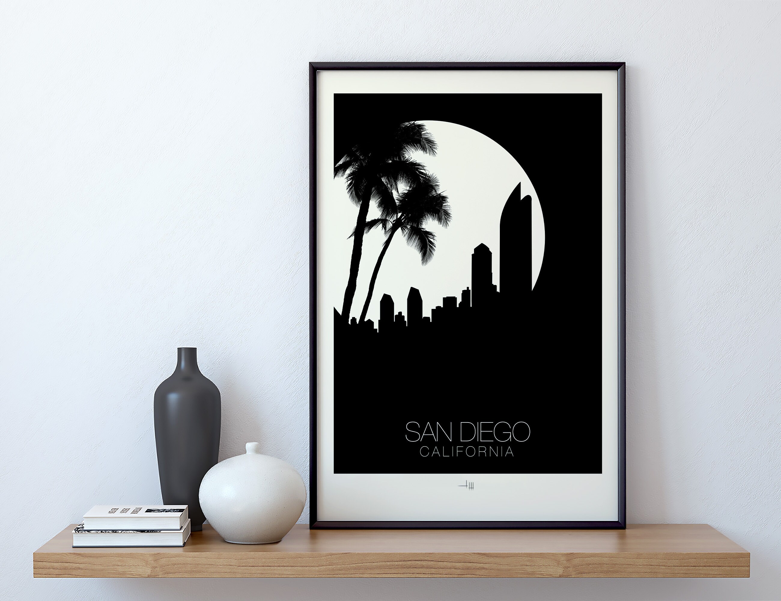 Printable California Wall Art Apartment Decor, San Diego Travel Poster ...