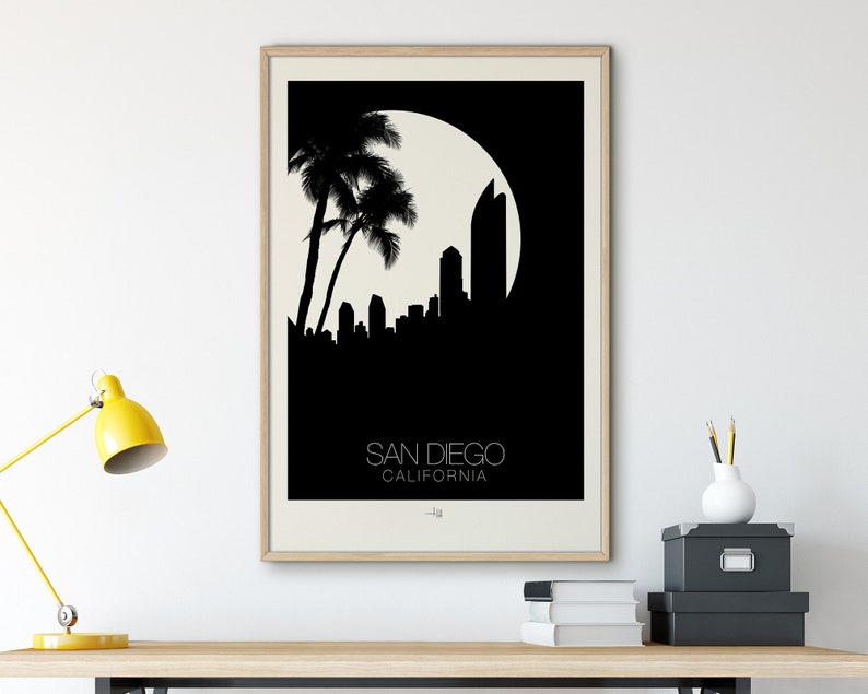 Printable California Wall Art Apartment Decor, San Diego Travel Poster ...