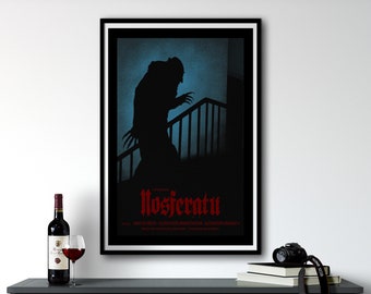 Horror Movie Posters Dark Academia Nosferatu Dracula Horror Movie Poster, Apartment Decor, Pop Culture Wall Art, Gift For Him
